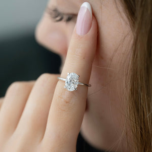The Ashley Set With A 2 Carat Oval Lab Diamond
