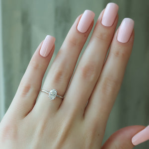 The Ashley Set With A 2 Carat Oval Lab Diamond