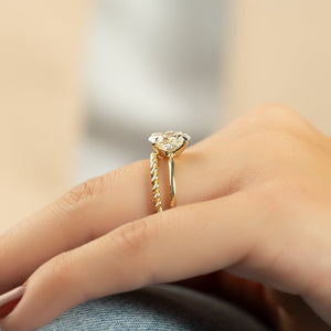 The Ashley Set With A 3 Carat Oval Lab Diamond