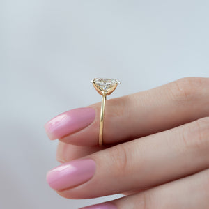 The Ashley Set With A 3 Carat Oval Lab Diamond