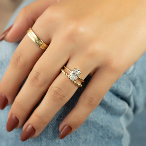 The Ashley Set With A 3 Carat Oval Lab Diamond