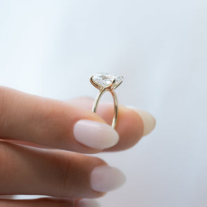 The Ashley Set With A 3 Carat Oval Lab Diamond