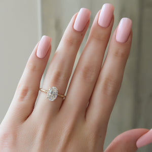 The Ashley Set With A 3 Carat Oval Lab Diamond