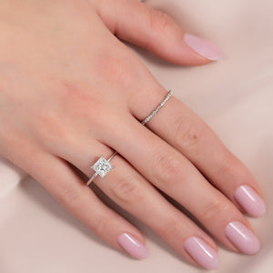 The Ashley Set With A 2 Carat Princess Lab Diamond