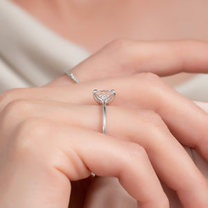 The Ashley Set With A 2 Carat Princess Lab Diamond
