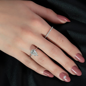 The Ashley Set With A 2 Carat Pear Lab Diamond