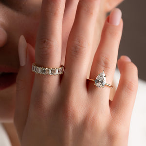 The Ashley Set With A 2 Carat Pear Lab Diamond