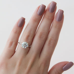The Ashley Set With A 3 Carat Round Lab Diamond