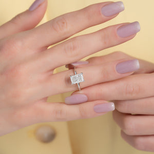 The Ashley Set With A 2 Carat Radiant Lab Diamond
