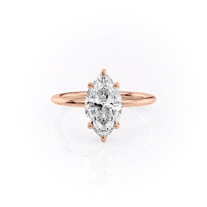 The Ashley Set With A 3.5 Carat Marquise Moissanite