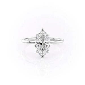 The Ashley Set With A 1.5 Carat Marquise Moissanite