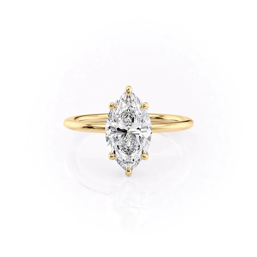 The Ashley Set With A 3 Carat Marquise Lab Diamond