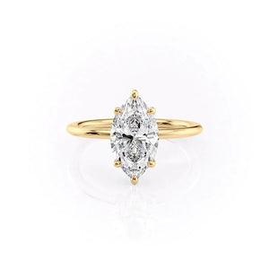 The Ashley Set With A 1 Carat Marquise Lab Diamond