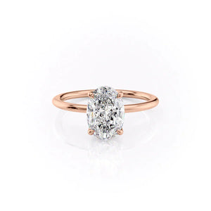 The Ashley Set With A 4.5 Carat Oval Moissanite