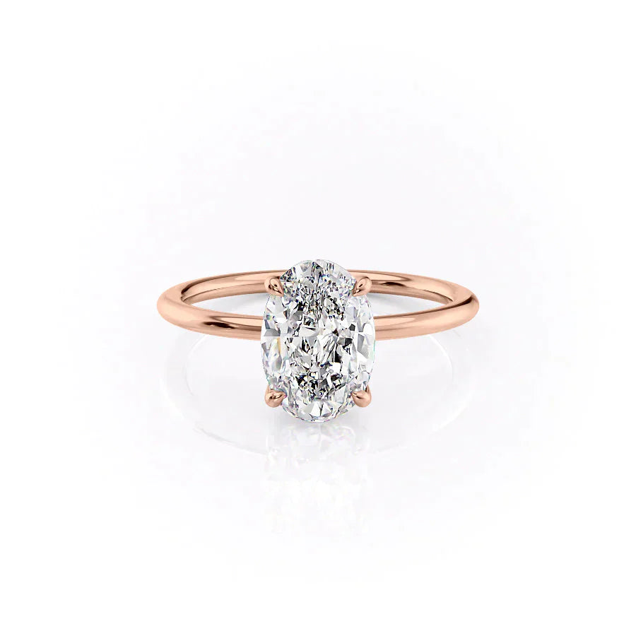 The Ashley Set With A 2.5 Carat Oval Lab Diamond
