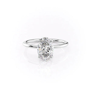The Ashley Set With A 3.5 Carat Oval Moissanite