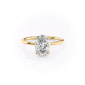 The Ashley Set With A 1.5 Carat Oval Lab Diamond