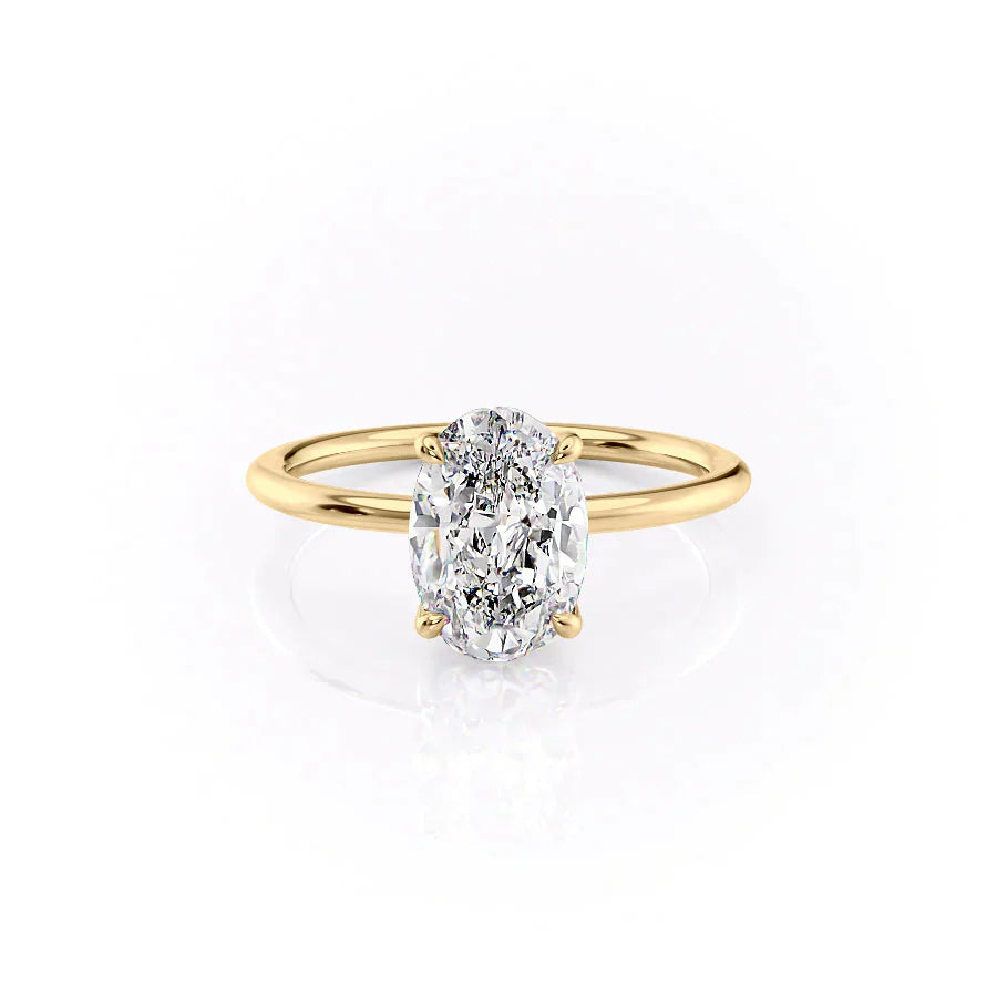 The Ashley Set With A 4.5 Carat Oval Moissanite