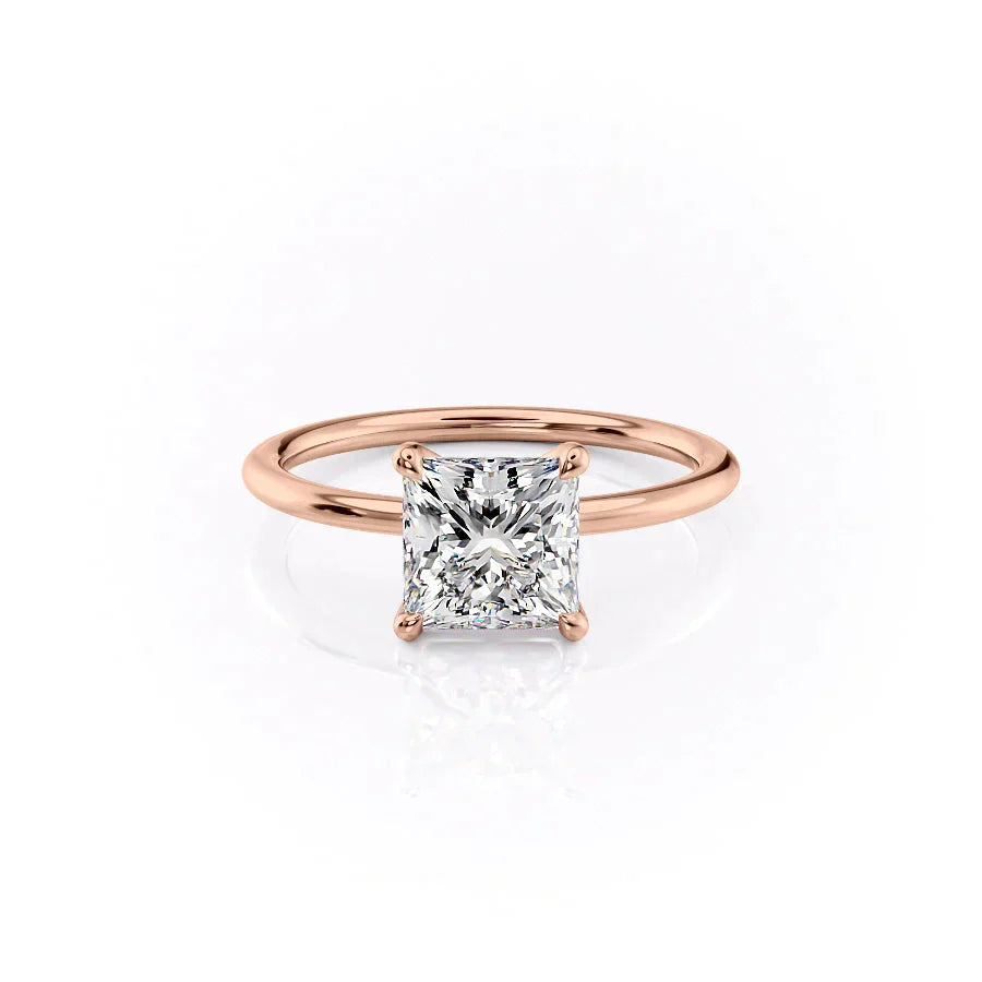 The Ashley Set With A 4.5 Carat Princess Moissanite