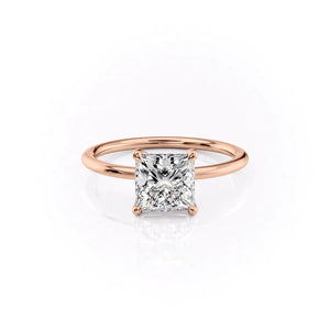 The Ashley Set With A 2 Carat Princess Lab Diamond