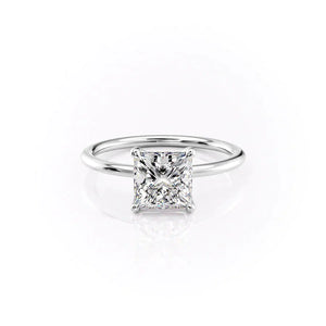 The Ashley Set With A 3 Carat Princess Lab Diamond