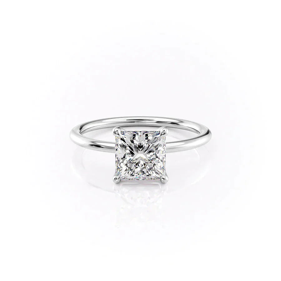 The Ashley Set With A 1 Carat Princess Lab Diamond