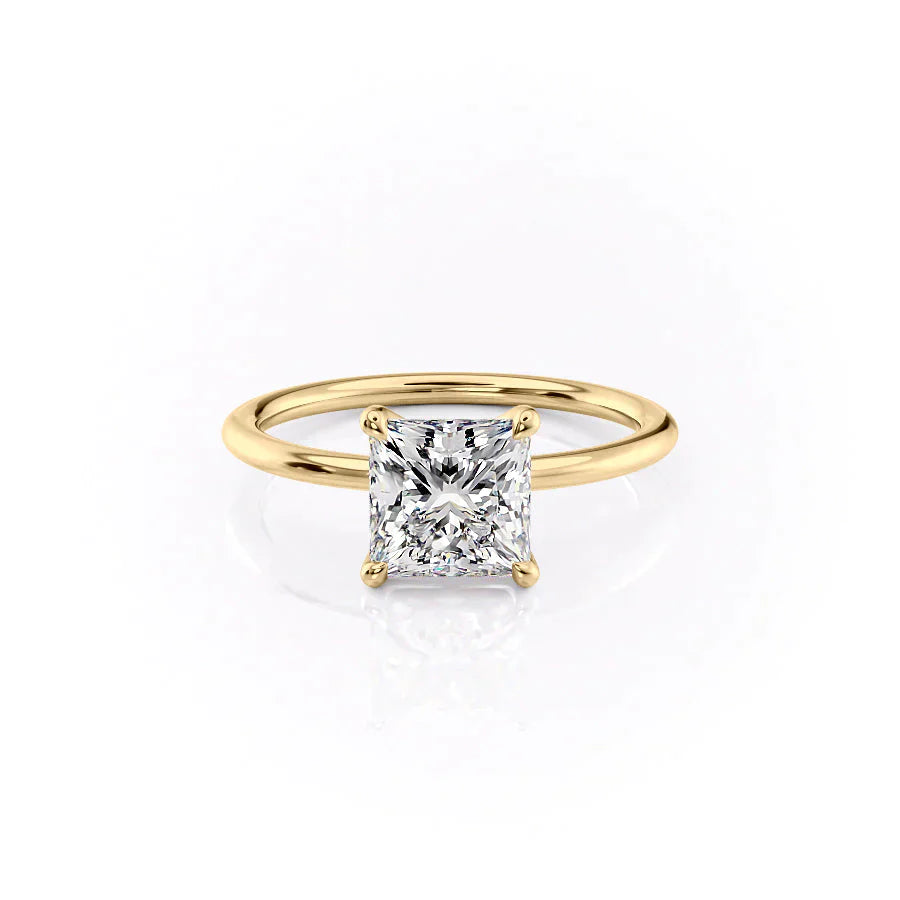 The Ashley Set With A 1.5 Carat Princess Moissanite