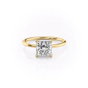 The Ashley Set With A 2.5 Carat Princess Lab Diamond