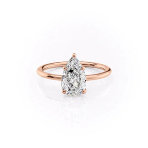 The Ashley Set With A 2.5 Carat Pear Lab Diamond
