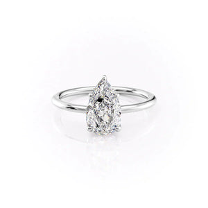 The Ashley Set With A 3 Carat Pear Lab Diamond