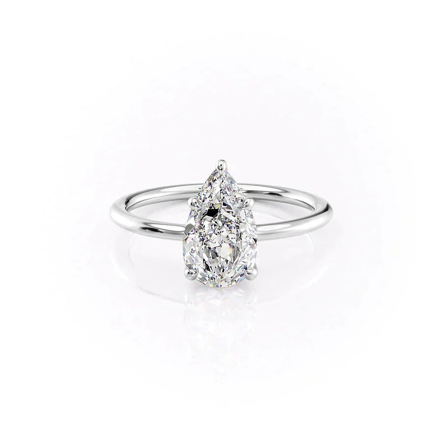 The Ashley Set With A 2 Carat Pear Lab Diamond