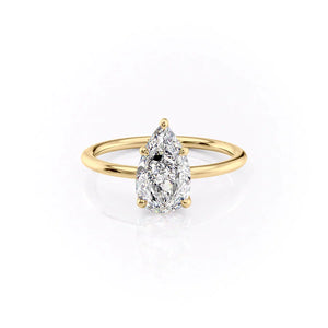 The Ashley Set With A 2.5 Carat Pear Lab Diamond