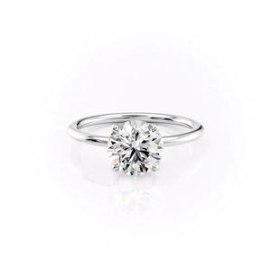 The Ashley Set With A 2 Carat Round Lab Diamond