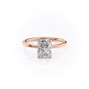 The Ashley Set With A 3 Carat Radiant Lab Diamond