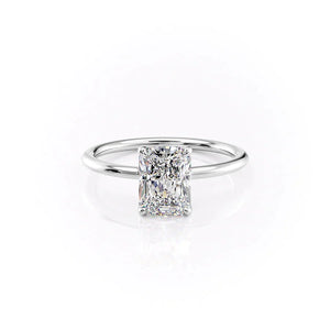 The Ashley Set With A 2.5 Carat Radiant Lab Diamond