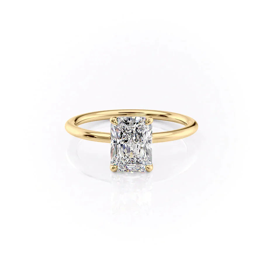 The Ashley Set With A 2.5 Carat Radiant Moissanite