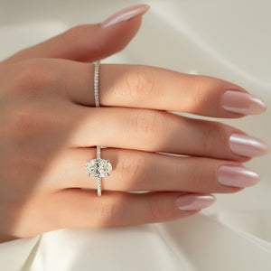 The Pave Ashley Set With A 2 Carat Oval Lab Diamond