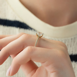 The Pave Ashley Set With A 2 Carat Oval Lab Diamond
