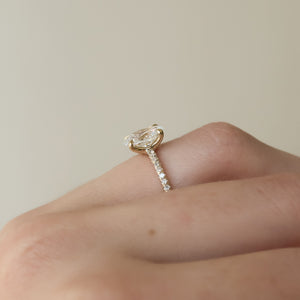 The Pave Ashley Set With A 2 Carat Oval Lab Diamond