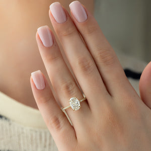 The Pave Ashley Set With A 2 Carat Oval Lab Diamond