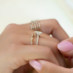 The Pave Ashley Set With A 2 Carat Oval Lab Diamond