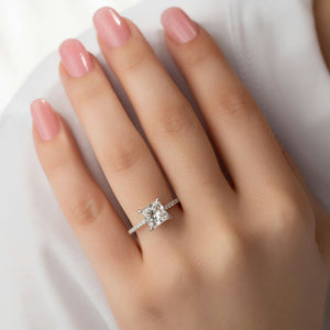 The Pave Ashley Set With A 2 Carat Princess Lab Diamond