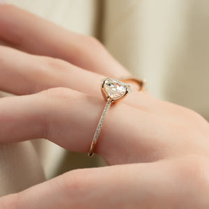 The Ashley Set With A 3.5 Carat Round Moissanite