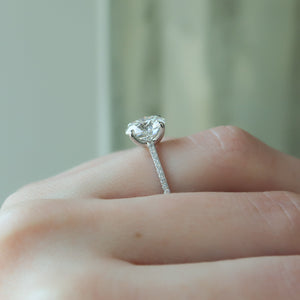 The Pave Ashley Set With A 2 Carat Round Lab Diamond