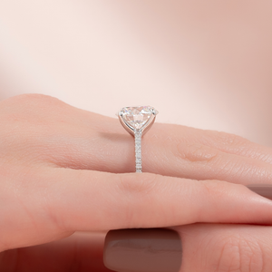 The Pave Ashley Set With A 2 Carat Round Lab Diamond
