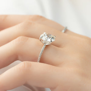 The Pave Ashley Set With A 2 Carat Round Lab Diamond