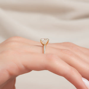 The Pave Ashley Set With A 2 Carat Round Lab Diamond