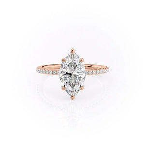 The Pave Ashley Set With A Marquise Moissanite
