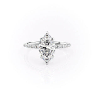 The Pave Ashley Set With A Marquise Moissanite