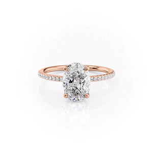 The Pave Ashley Set With A 2 Carat Oval Lab Diamond